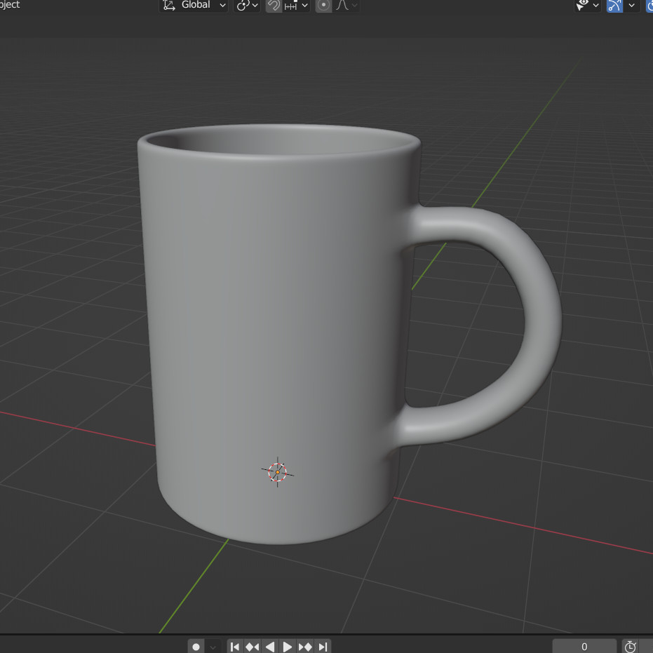 3D model of coffee mug.